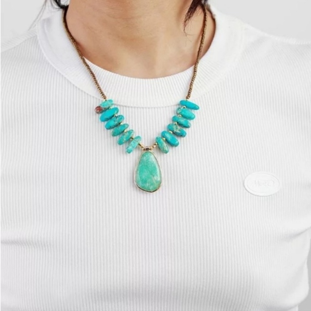 Turquoise & Amazonite statement necklace by Soft Surroundings 🩵